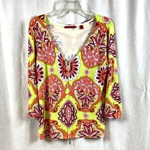 Colorful zippered front knitted zip up sweater